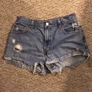 Levi’s High Waisted Denim Shorts